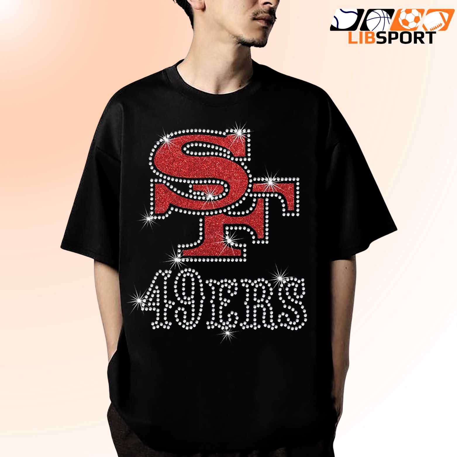 San Francisco 49ers Vintage Tee, Nfl Shirt, Red Gold Style T-Shirt